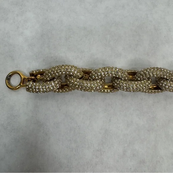 J CREW Chunky Crystal Rhinestone Pavé Bracelet - Picture 3 of 6